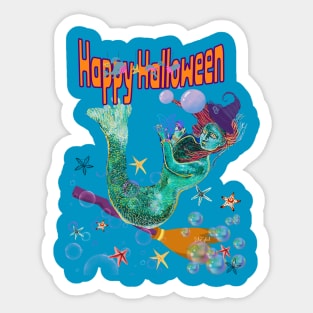 Trick trick trick or Halloween Sticker